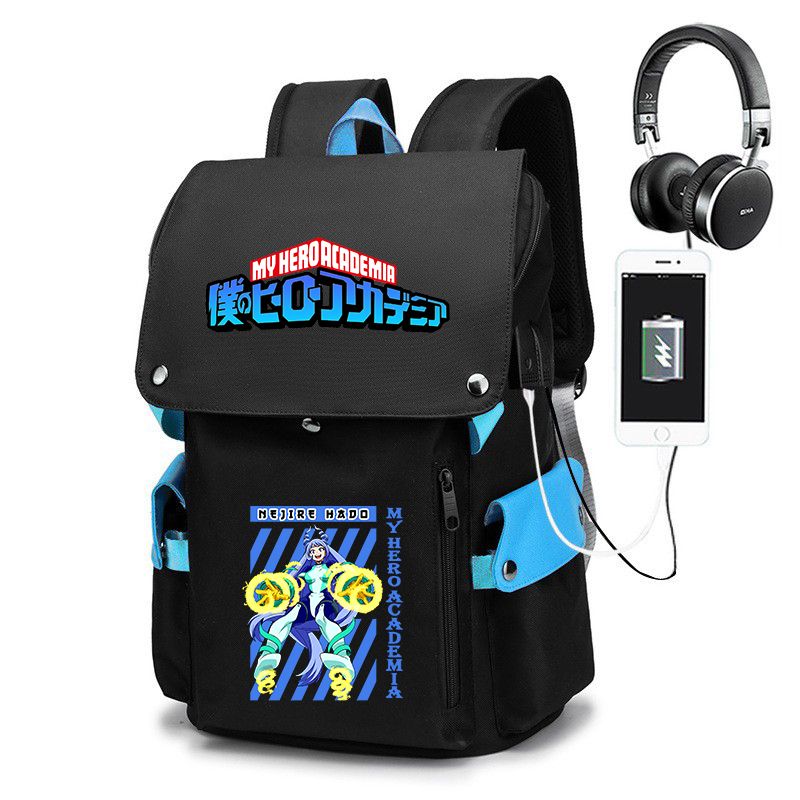 School Backpack Teen - My Hero Academy Nejire Hado Anime-Druck-Schulrucksack,